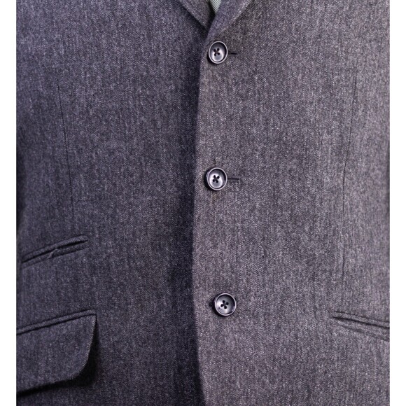 H&M Mens Gray wool Blazer 2 Button Sports Coat Suit Jacket Notch Lapel 40 - Picture 7 of 12